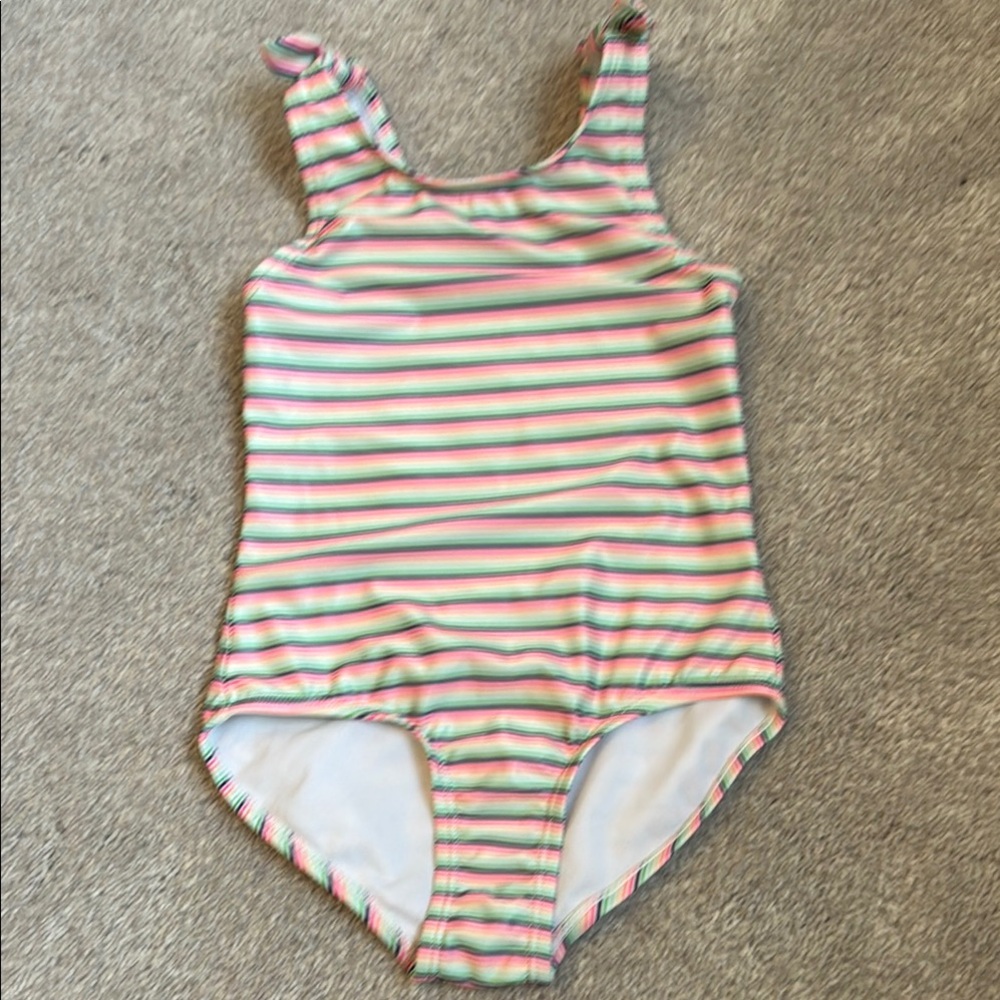 GAP Kids Striped Swimsuit - Pink, Green fully lined